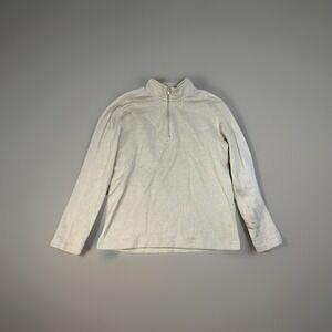 Van Heusen Men's Mock Neck Quarter Zip Pullover - M- Beige